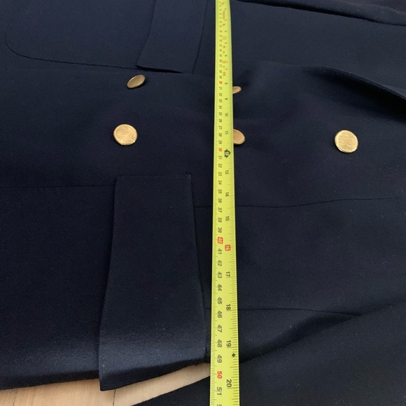 Navy Double-Breasted Blazer with Gold Buttons - Picture 8 of 10